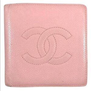 Authentic Chanel Timeless CC Bifold Pink Wallet